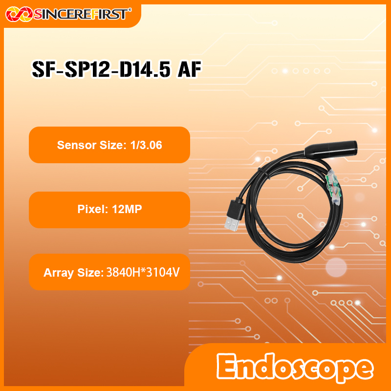 Industrial Medical 12MP Auto-Focus LED Endoscope Camera Module